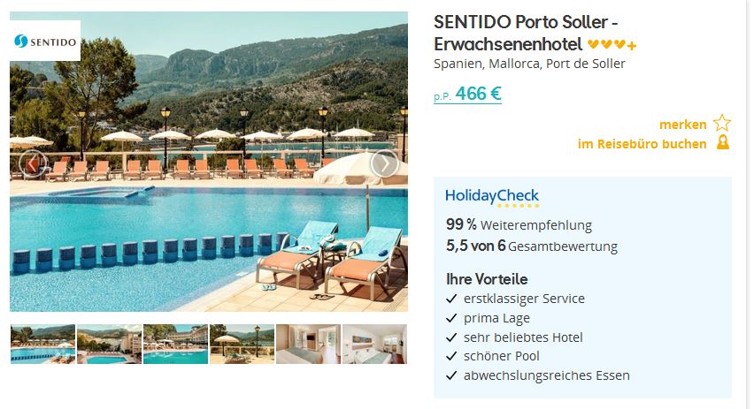 SENTIDO Porto Soller - Erwachsenenhotel - da macht Urlaub auf Mallorca Spass