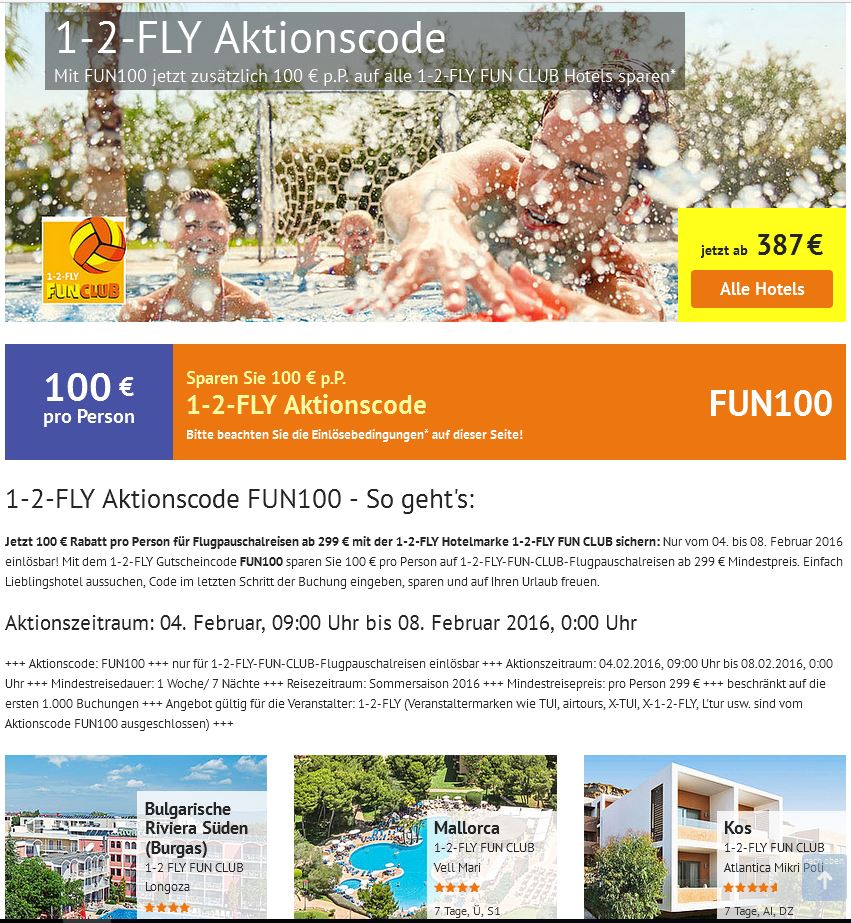 Vorbei 100 Pro Person Fur Eine Reise Deiner Wahl Im 1 2 Fly