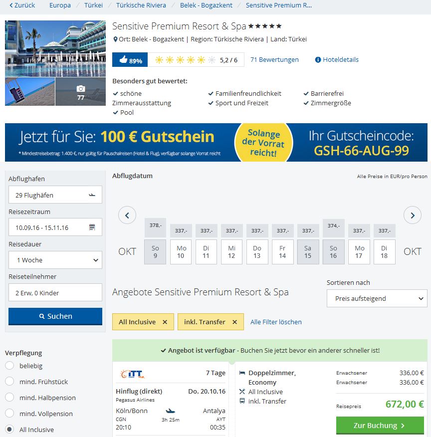 Sensitive Premium Resort & Spa Screenshot