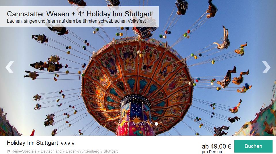 Cannstatter Wasen Angebot inkl. Hotel