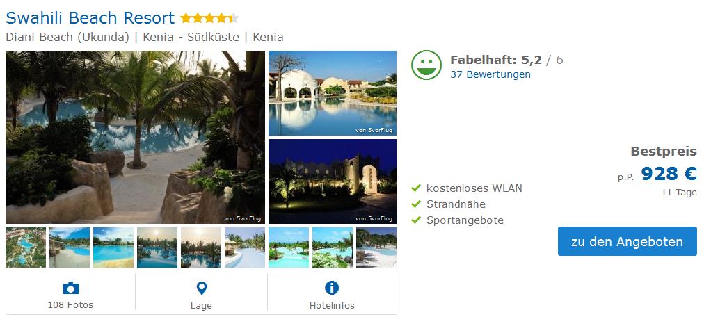 Traumurlaub im Swahili Beach Resort