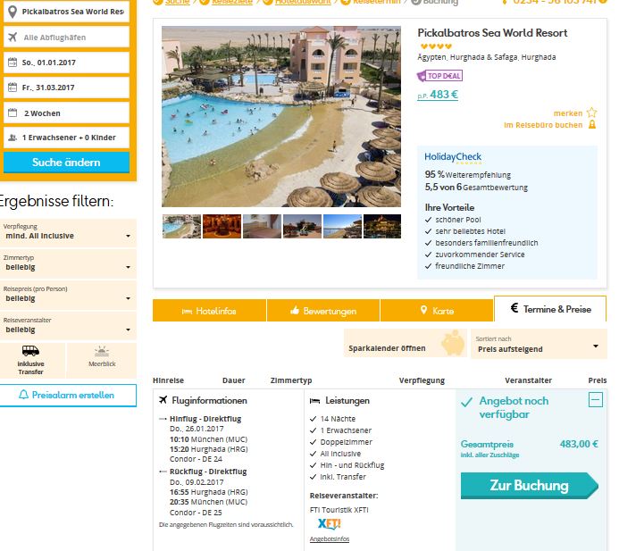 Pickalbatros Sea World Resort Angebot