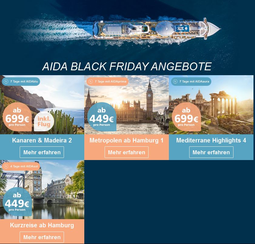 AIDA Black Friday Aktion