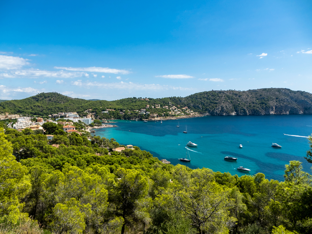 Deserted,Bay,Salinar,At,Camp,De,Mar,,Paguera,,Mallorca,,Balearic Paguera