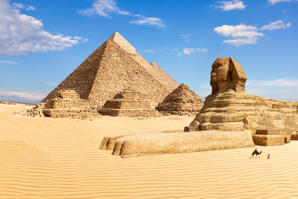 The,Pyramids,Of,Giza,And,The,Sphinx,,Egypt